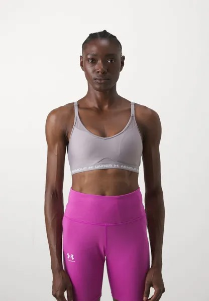 Спортивный бюстгальтер с легкой поддержкой CROSSBACK LOW BRA Under Armour, серый