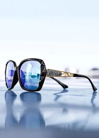 Женские солнцезащитные очки большого размера из полимера Объектив с поляризацией, стойкие к ультрафиолетовому излучению,