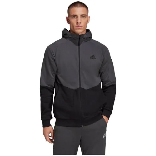 Олимпийка adidas, размер XS, серый, черный