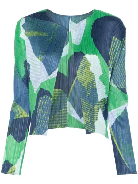 Pleats Please Issey Miyake куртка Meteorite, зеленый
