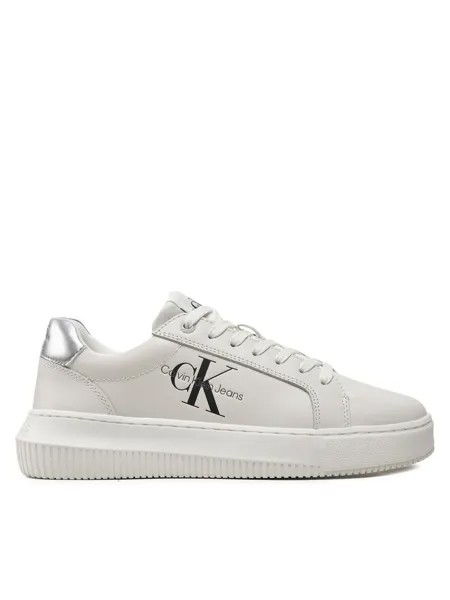 Кроссовки Calvin Klein Jeans Chunky Cupsole Laceup Lth Ml Mtl, белый