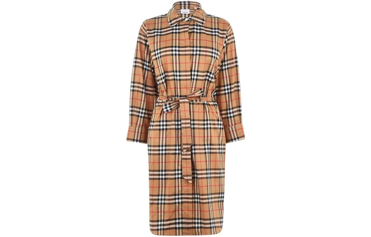 Burberry женское платье с длинными рукавами, цвет Ancient yellow
