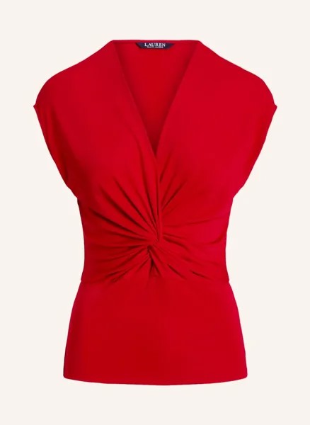 Блуза топ LAUREN RALPH LAUREN aus Jersey, красный