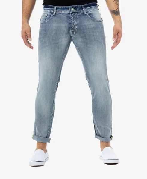 Мужские джинсы Rawx с контрастной неоновой строчкой X-Ray