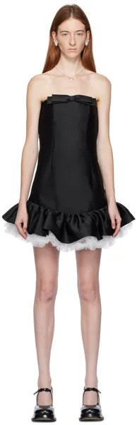 Черное мини-платье без бретелек Shushu/Tong