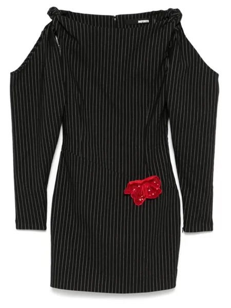 ROTATE BIRGER CHRISTENSEN платье мини с драпировкой, черный