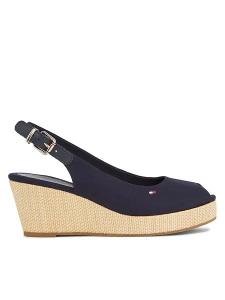 Эспадрильи Tommy Hilfiger Iconic Elba Sling Back Wedge FW0FW04788 Azul marino, темно-синий