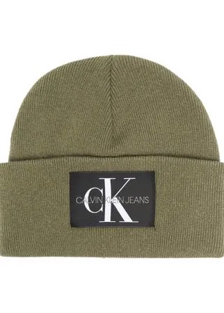 Calvin Klein шапка бини с нашивкой-логотипом