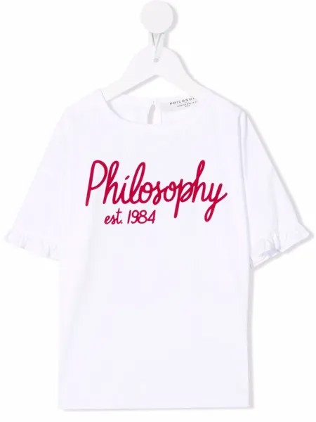 Philosophy Di Lorenzo Serafini Kids футболка с оборками и логотипом