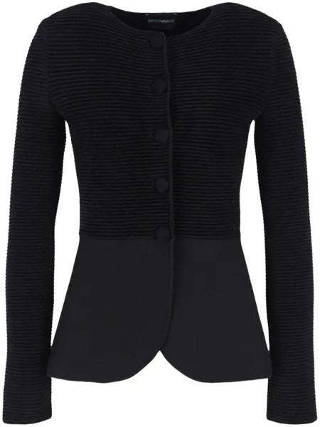 Emporio Armani вязаный жакет, черный