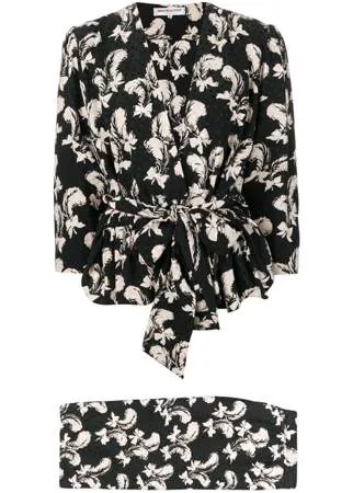 Yves Saint Laurent Pre-Owned костюм с юбкой и принтом 1970-х годов