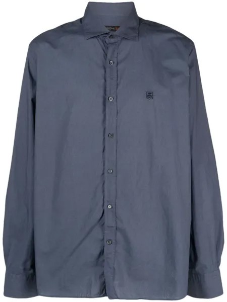 Corneliani рубашка с длинными рукавами, синий