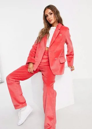 Розовый пиджак из бархата adidas Originals Comfy Cords