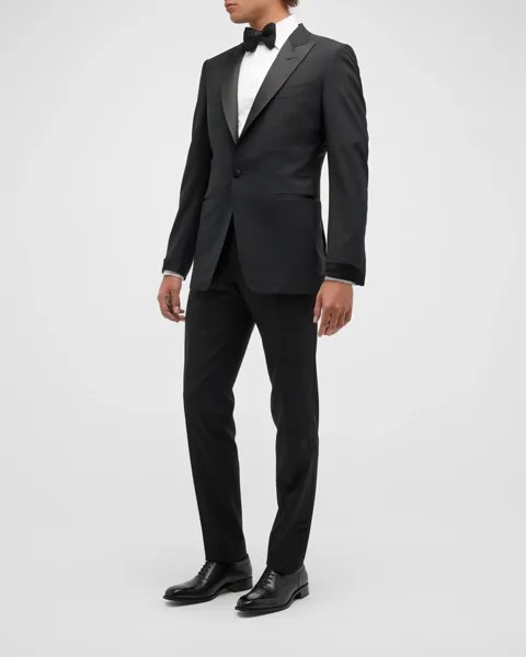 Мужской смокинг из однотонной шерсти TOM FORD, цвет Black Solid