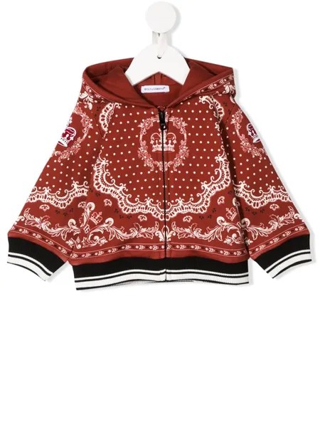 Dolce & Gabbana Kids куртка с капюшоном и принтом