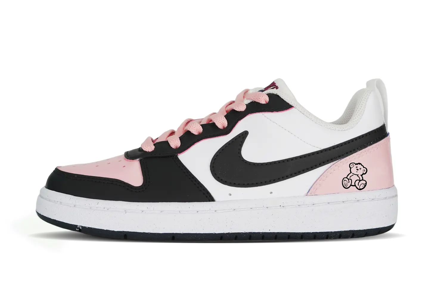 Кроссовки Nike Court Borough Skateboarding Shoes Women's Low-top Black/powder, черный/розовый