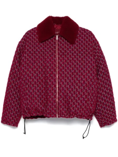 Gucci жакет GG Shadow из ткани букле, красный