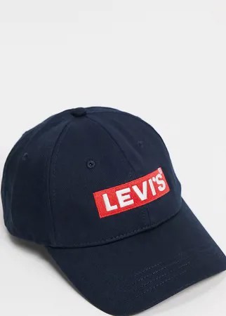 Темно-синяя кепка с логотипом-вставкой Levi's – эксклюзивно для ASOS-Темно-синий