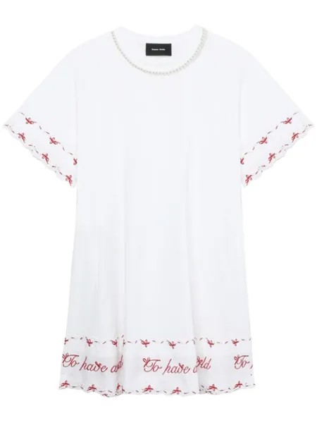 Simone Rocha декорированное платье-рубашка, белый