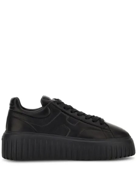Кроссовки H-Stripes на платформе Hogan, черный