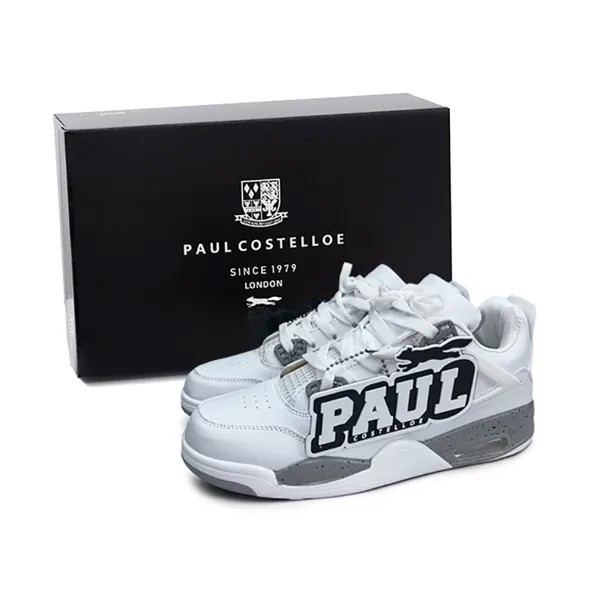 Кроссовки PAUL COSTELLOE Skateboarding Shoes Unisex Mid-top White/Gray, серый