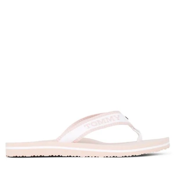 Сандалии Tommy Hilfiger Hilfiger Webbing Pool Slide FW0FW07859 Ecru/Whimsy Pink 0LA, экрю