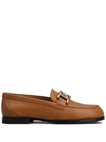 Tod's лоферы с цепочкой, коричневый
