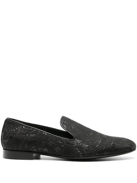 Versace жаккардовые слиперы Barocco, черный