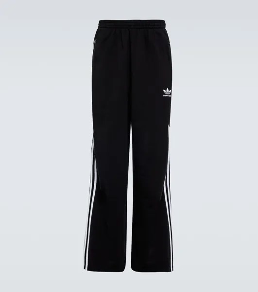 Хлопковые спортивные штаны из коллаборации с Adidas Balenciaga, черный