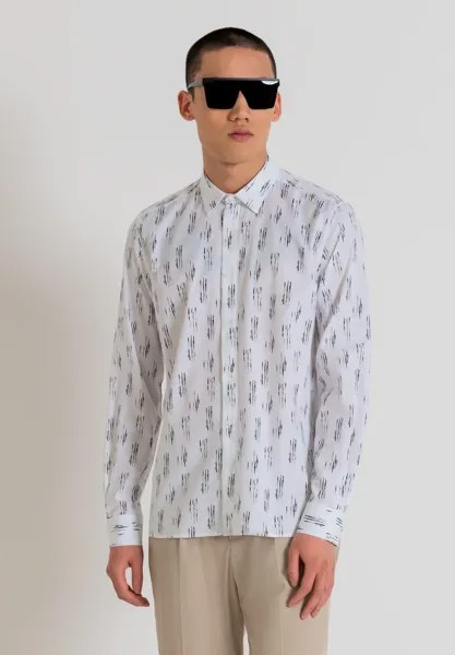 Рубашка Regular Fit С Контрастным Узором Antony Morato, белый