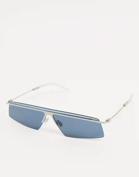 Синие солнцезащитные очки Hugo Boss-Голубой