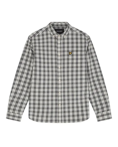 Рубашка на пуговицах стандартного кроя Lyle & Scott, графит/пестрый серый