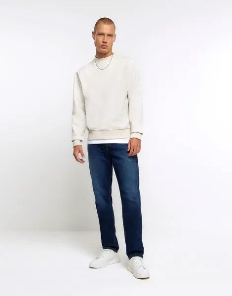 River Island – темно-синие узкие потертые джинсы