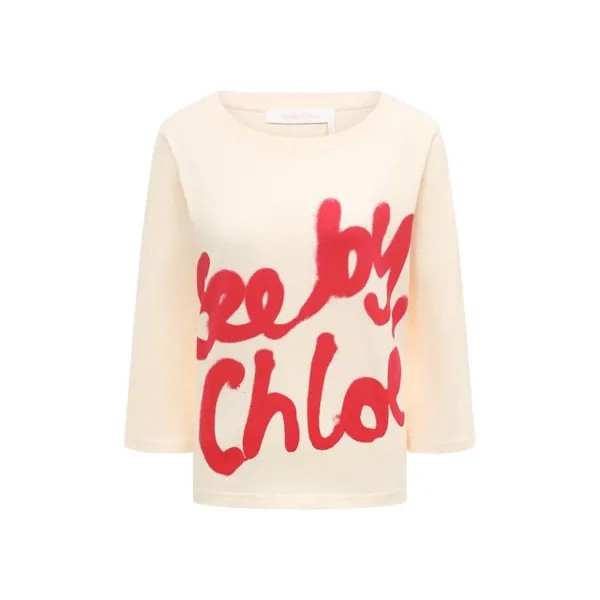 Хлопковый лонгслив See by Chloé
