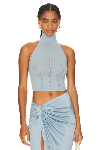 Свитер RTA Cropped High Neck Tank, цвет Dusty Blue