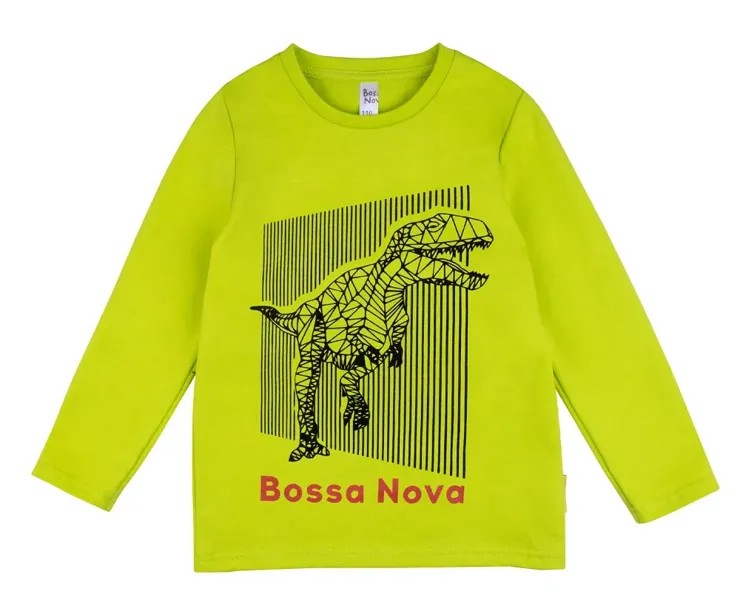Лонгслив Bossa Nova для мальчика с динозавром, салатовый