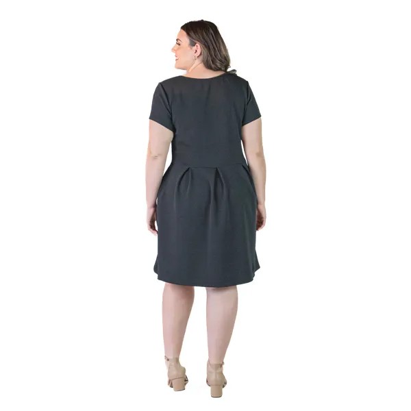 Плюс размер 24Seven Comfort Apparel Плиссированное платье миди с карманами 24Seven Comfort