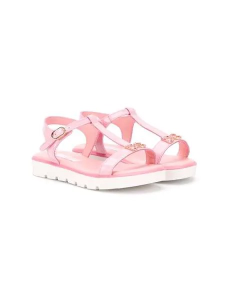 Dolce & Gabbana Kids сандалии с кристаллами