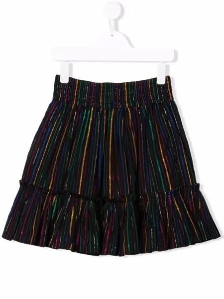 Stella McCartney Kids полосатая юбка с люрексом