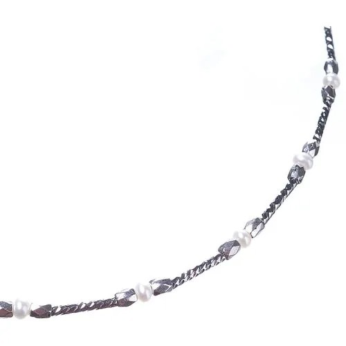 Колье Lanzerotti, Cascata, с жемчугом, LZ-22.07-239 серебристый