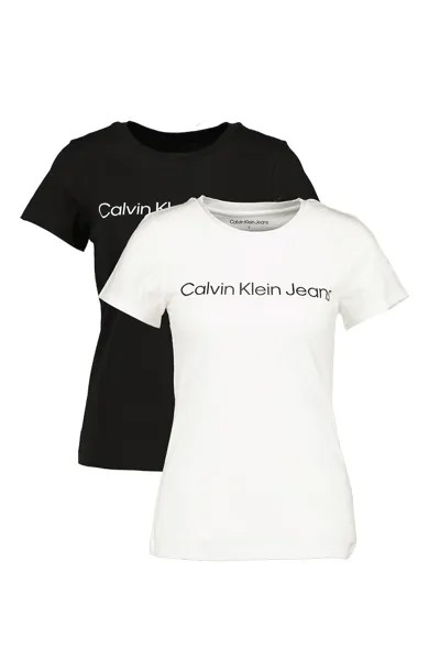 Тонкая футболка - 2 шт Calvin Klein Jeans, черный