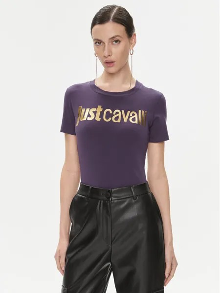 Футболка стандартного кроя Just Cavalli, фиолетовый
