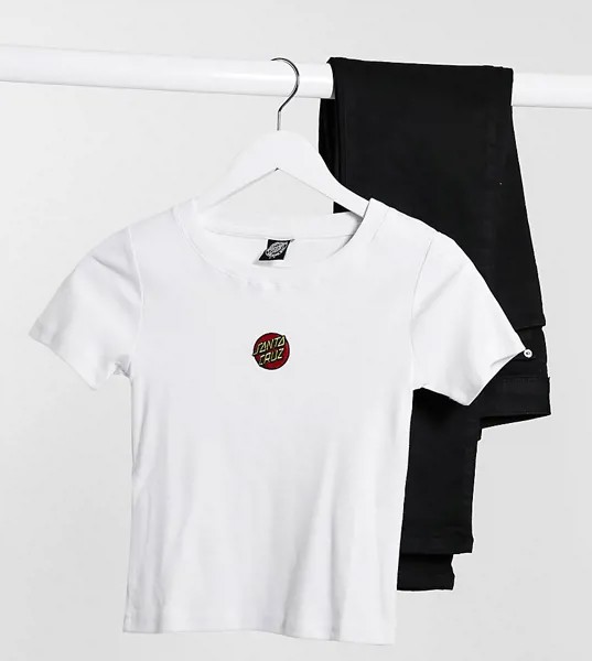 Белая короткая футболка Santa Cruz эксклюзивно для ASOS-Белый