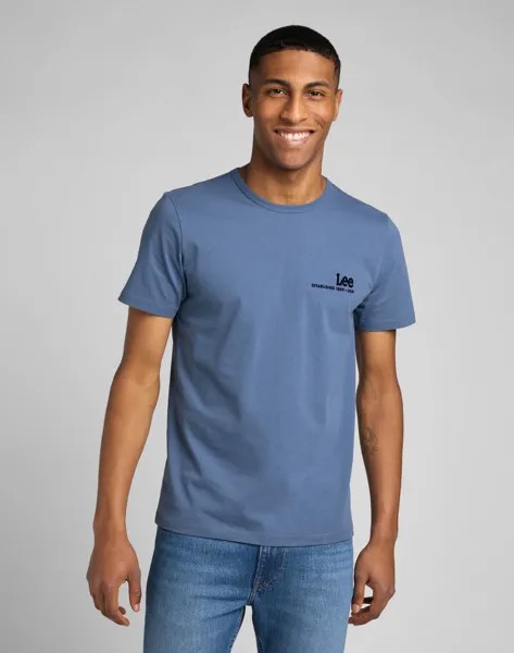 Футболка мужская Lee SS SMALL LOGO TEE MARINE синяя 2XL