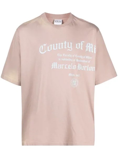 Marcelo Burlon County of Milan футболка County Degree с логотипом