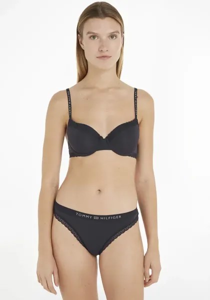 Бюстгальтер на косточках Tommy Hilfiger Underwear DEMI-BRA с фирменной этикеткой Tommy Hilfiger, черный