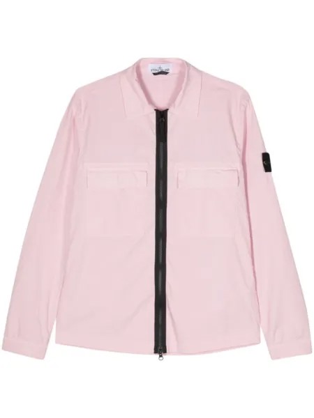 Stone Island рубашка с аппликацией Compass, розовый