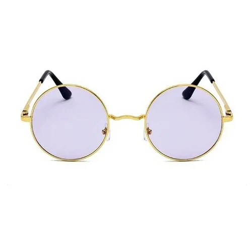 Очки «Джона Леннона» круглые в стиле хиппи, цвет фиолетовый