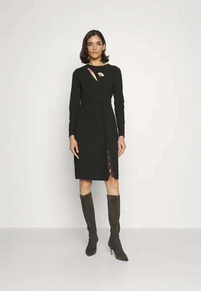 Платье из джерси KARL LAGERFELD PICK DRAPEY DRESS, черный