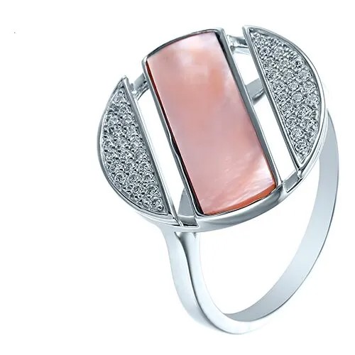 Кольцо ELEMENT47 серебро, 925 проба, перламутр, размер 16.5